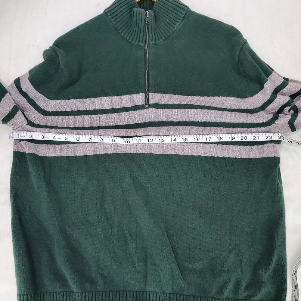 Gap Men’s 1/4 Zip Pullover Rugby Knit Cotton Striped Sweater Size XXL - Picture 6 of 7